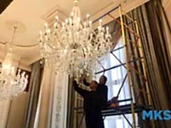 Мытье люстр