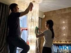 Мытье люстр