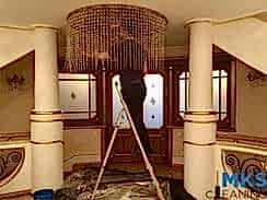 Мытье люстр