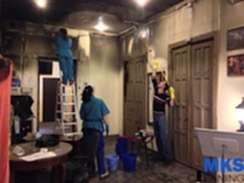 Уборка после пожара БЦ Нагатинский, 9000 кв.м