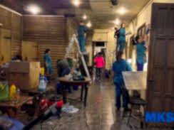 Уборка после пожара БЦ Нагатинский, 9000 кв.м