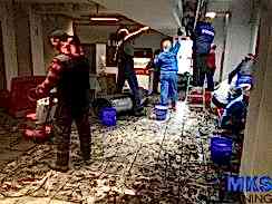 Уборка после пожара БЦ Нагатинский, 9000 кв.м