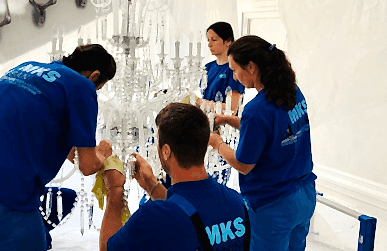 Мытье люстр в Астане